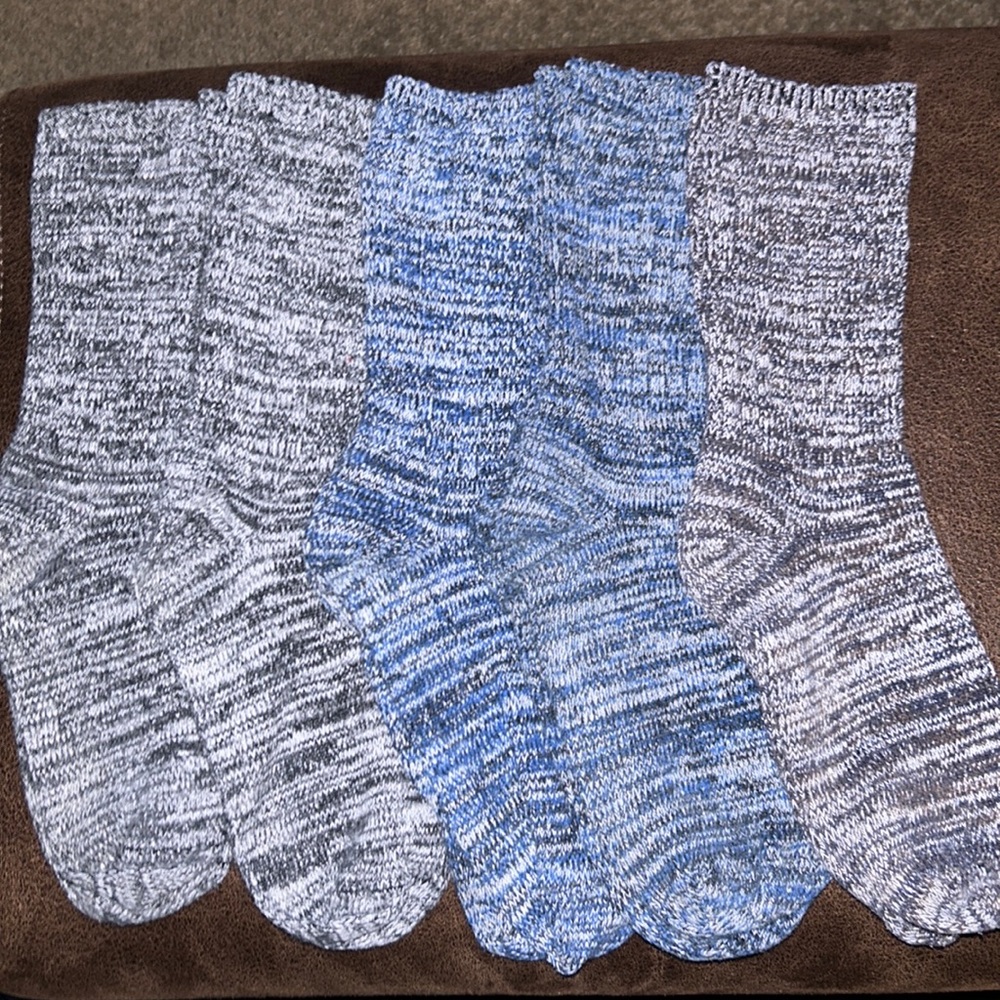 Set of 5 American Trench Men’s Random Plait Crew Socks
